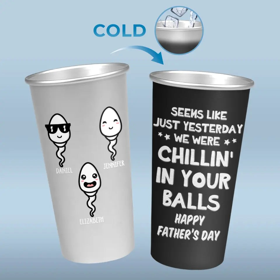 Bebotd Children See Magic Because They Look For It - Family Personalized Custom Aluminum Changing Color Cup - Father's Day, Gift For Dad