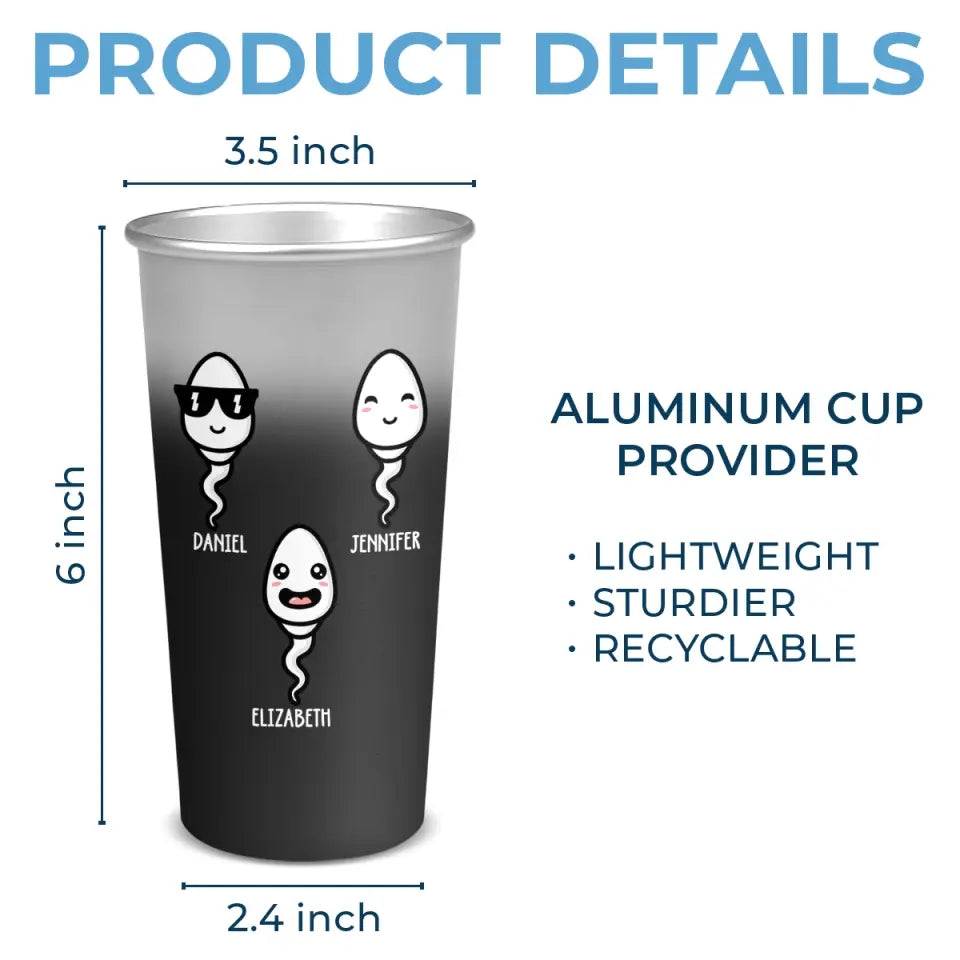 Bebotd Children See Magic Because They Look For It - Family Personalized Custom Aluminum Changing Color Cup - Father's Day, Gift For Dad
