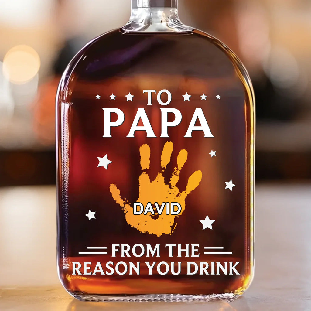 Bebotd To My First And Forever Hero - Family Personalized Custom Whiskey Bottle - Father's Day, Gift For Dad, Grandpa