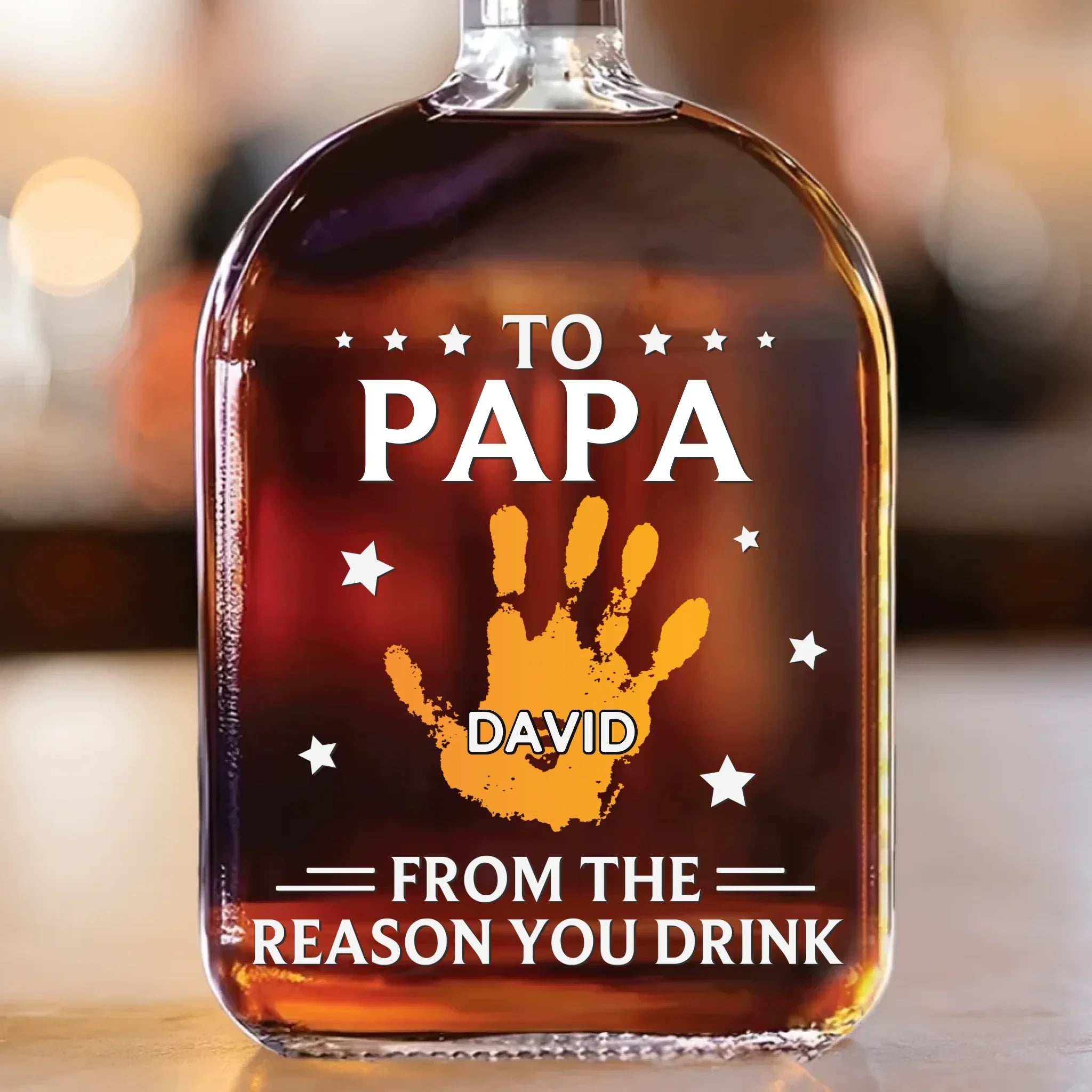 Bebotd To My First And Forever Hero - Family Personalized Custom Whiskey Bottle - Father's Day, Gift For Dad, Grandpa