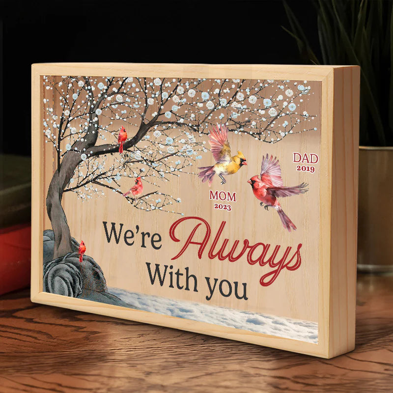 Bebotd Memorial Personalized Frame Light Box – “Remember We’re Always With You” Sympathy Gift