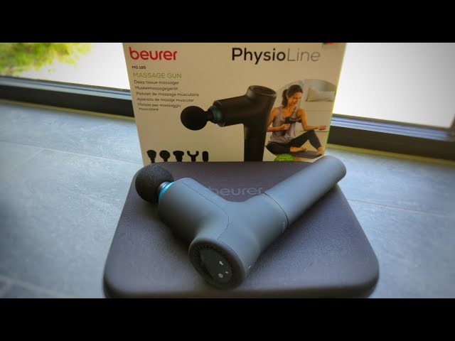 Bebotd Beurer MG 185 Massage Gun – Deep Muscle Relief, 5 Heads, 9 Speeds, Rechargeable & Portable